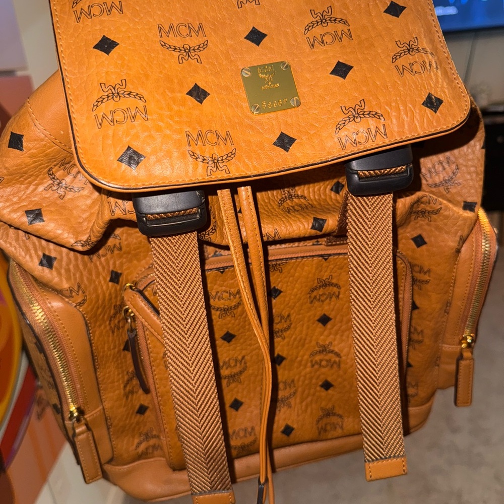 MCM Cognac Visetos Backpack